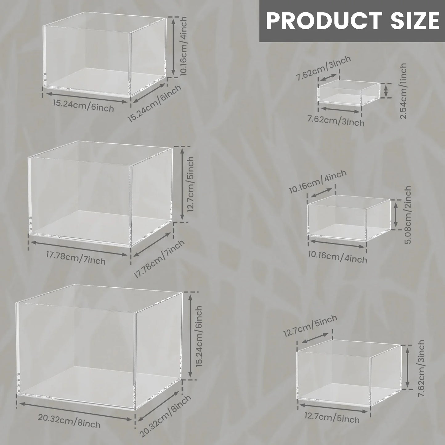 6pcs Acrylic Buffet Riser Food