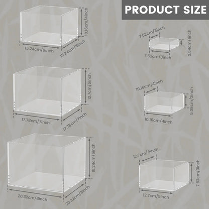 6pcs Acrylic Buffet Riser Food