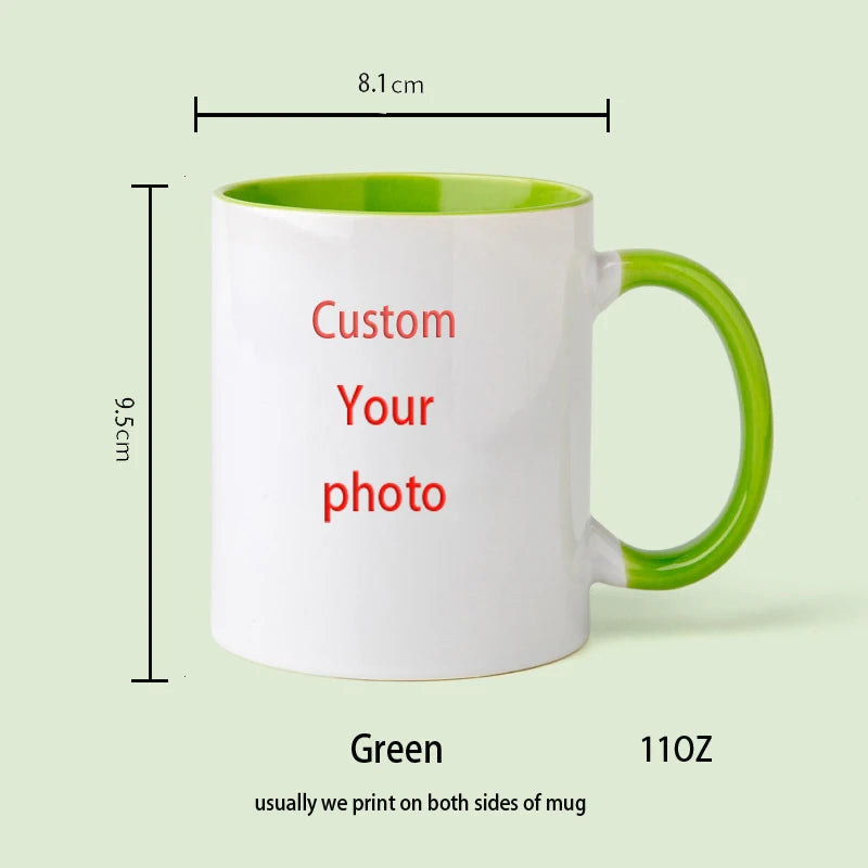 Personalized Your Photo Mug, Custom NAME Logo TEXT Cup,