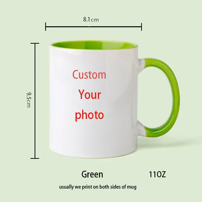 Personalized Your Photo Mug, Custom NAME Logo TEXT Cup,