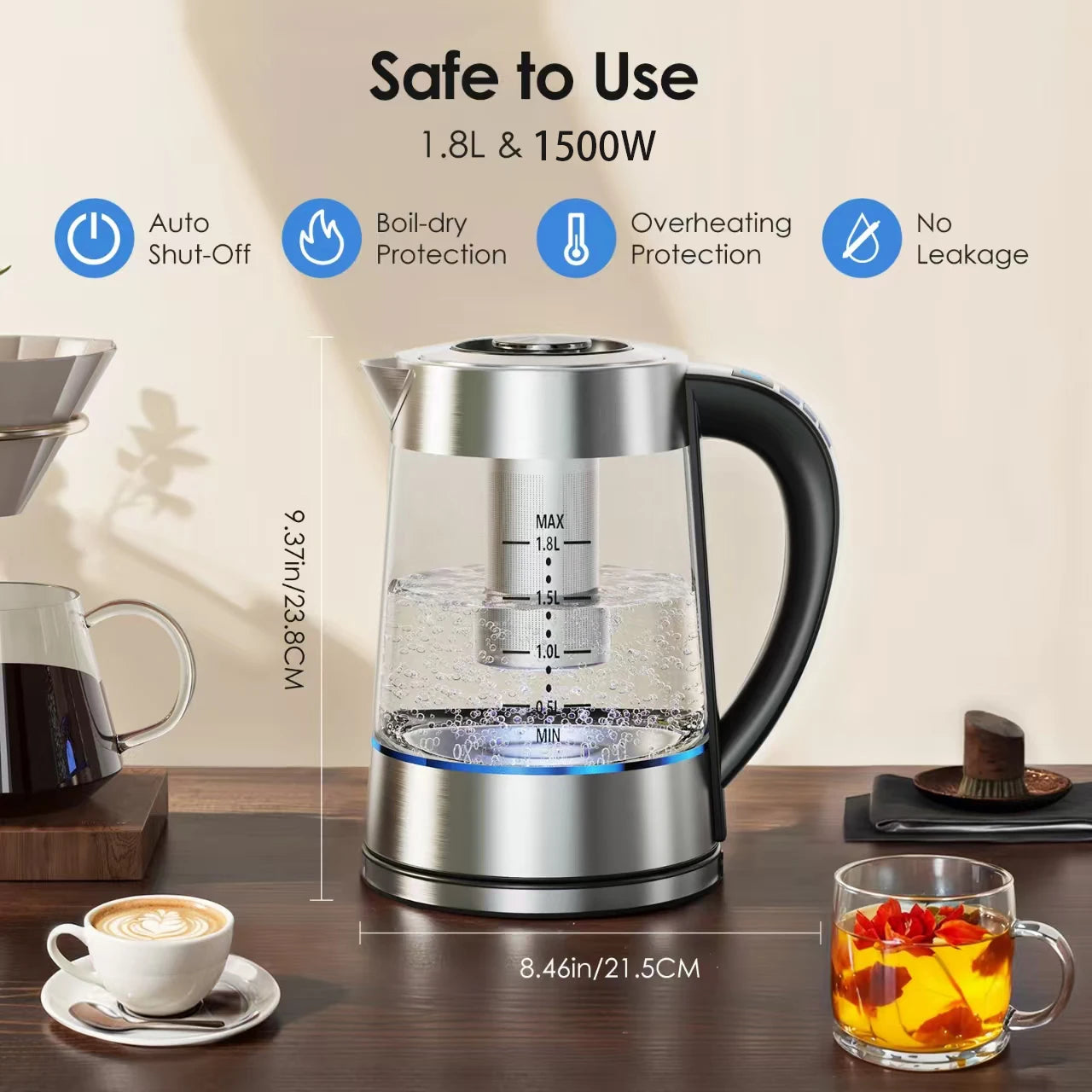 electric  kettle with infuser
