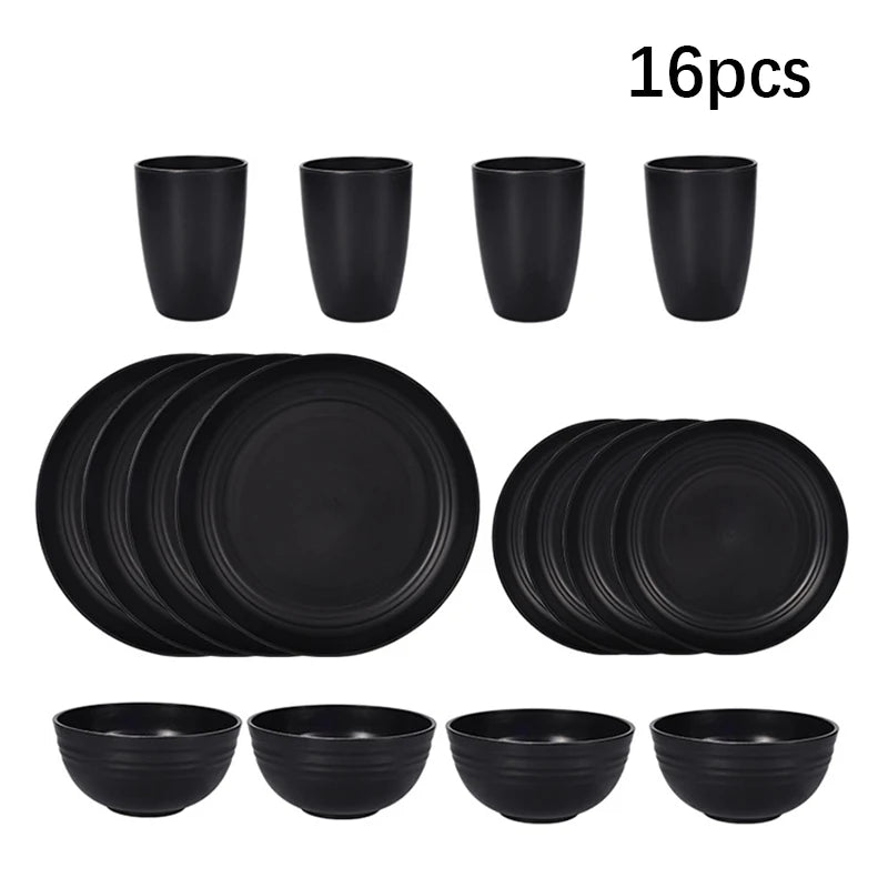 Black pp cutlery set Plate