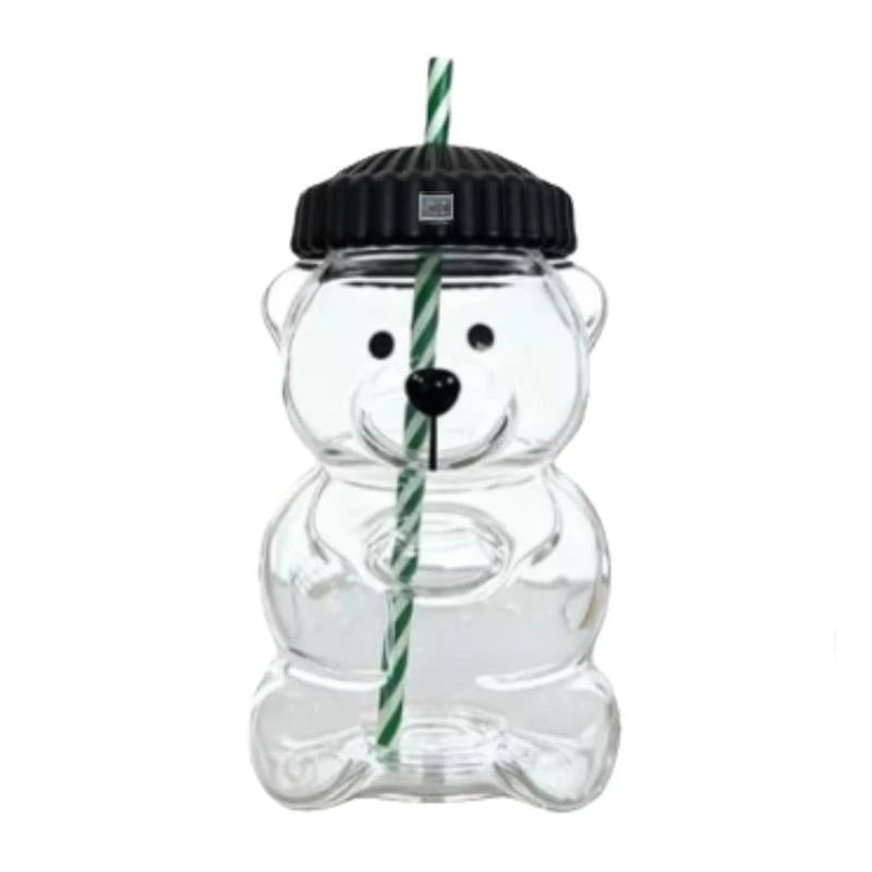 Glass Bear Cup-Star Bear Straw