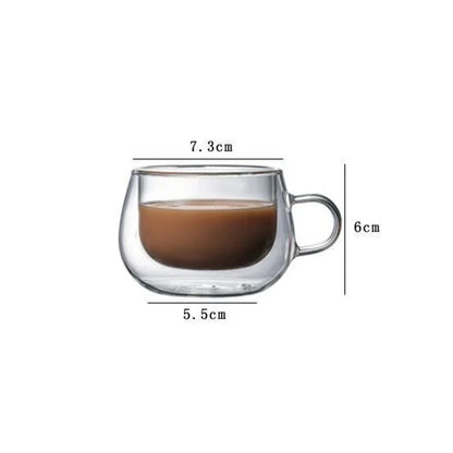 Heat Resistant High Borosilicate Glass Mug Double Wall Glass