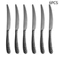 Black stainless steel cutlery knife