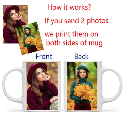 Personalized Your Photo Mug, Custom NAME Logo TEXT Cup,