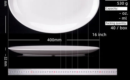 Oval White Melamine Plates Dinner