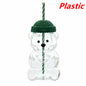 Glass Bear Cup-Star Bear Straw