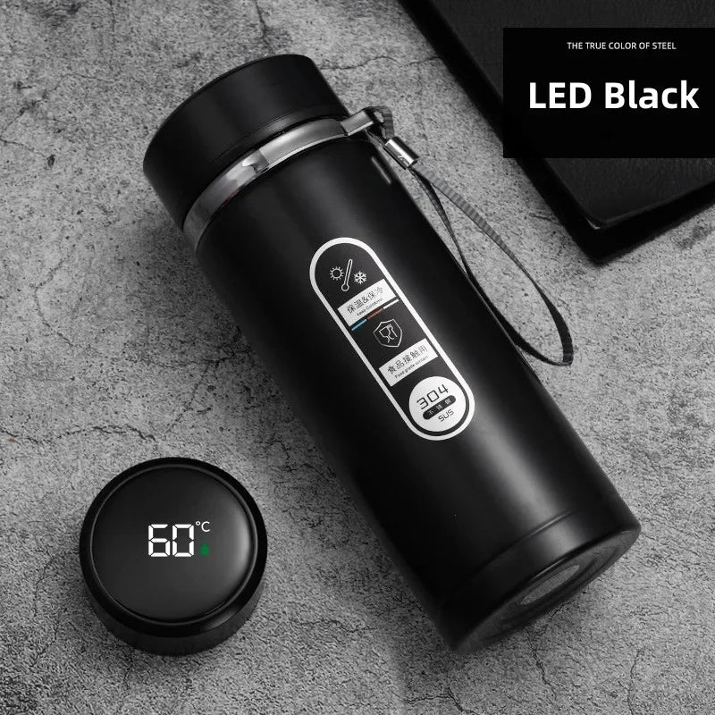 500ML-1Liter Stainless Steel Thermos Bottle with LED