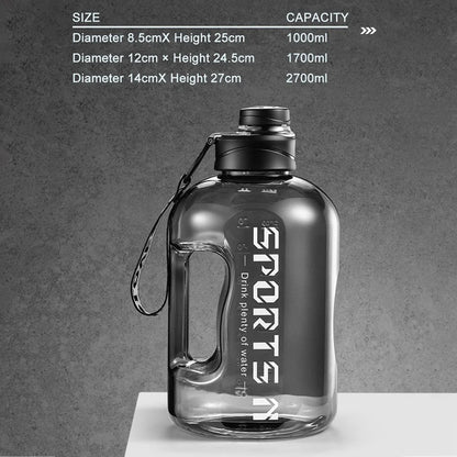1.7L/2.7L Sports Water Bottle Gym Cycling Cup