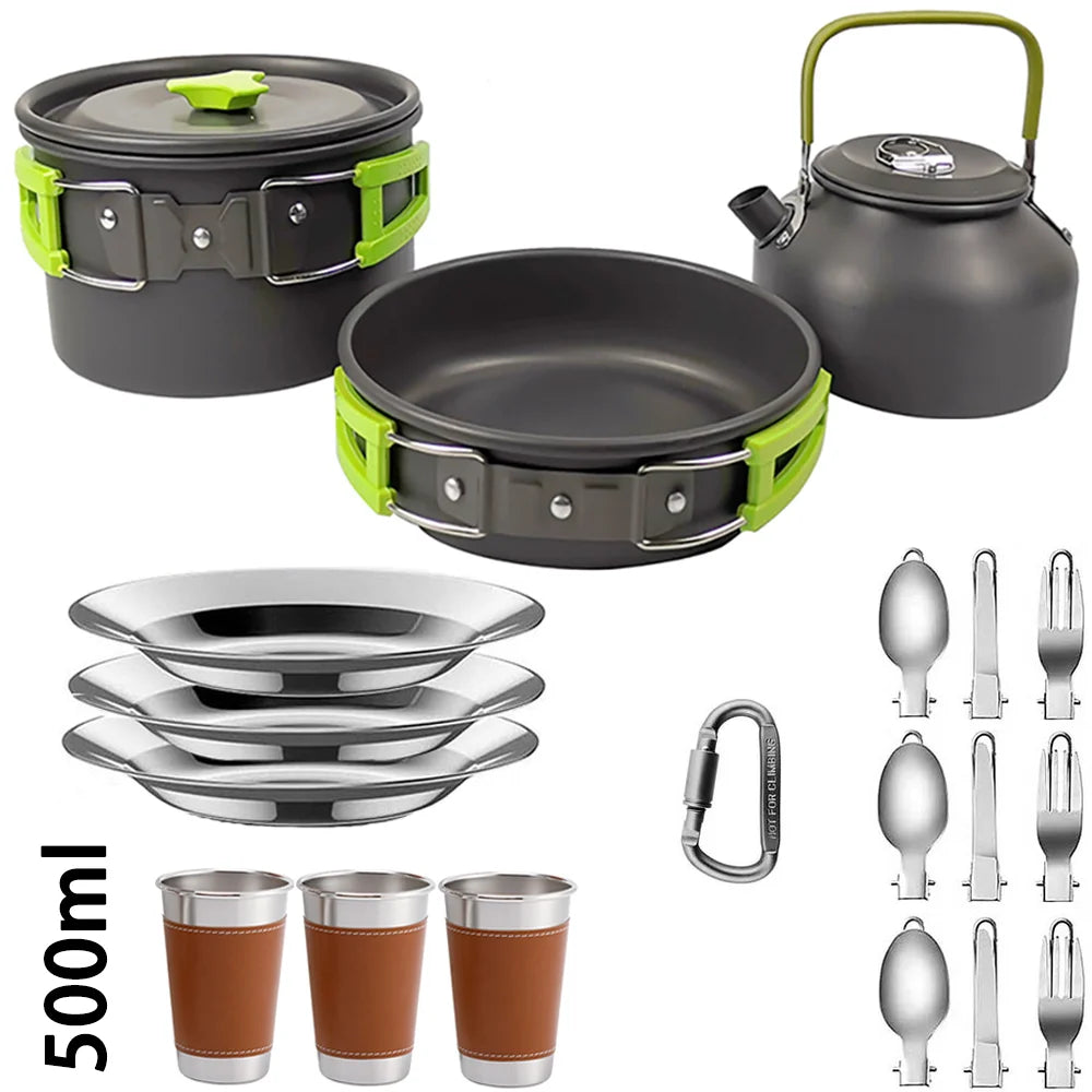 Camping Cooking set Camping Cookware Travel Tableware Outdoor Picnic