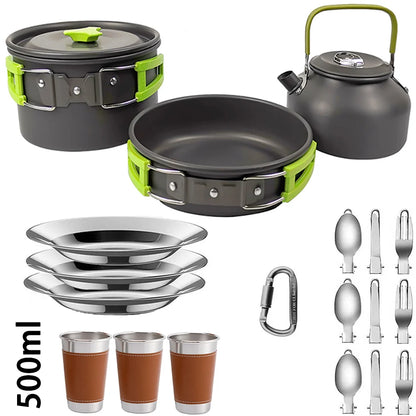 Camping Cooking set Camping Cookware Travel Tableware Outdoor Picnic