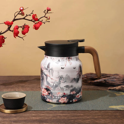 Vintage Floral Tea Thermos Stainless Steel