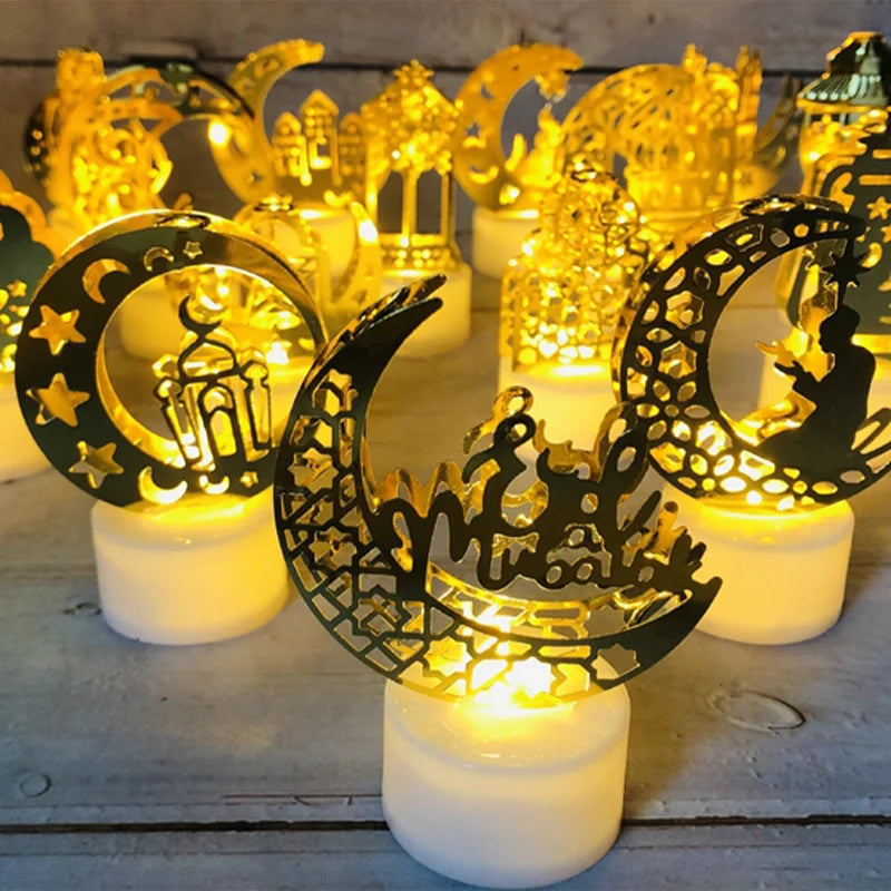 LED Lights Eid Mubarak Electronic candle