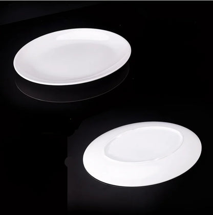 Oval White Melamine Plates Dinner