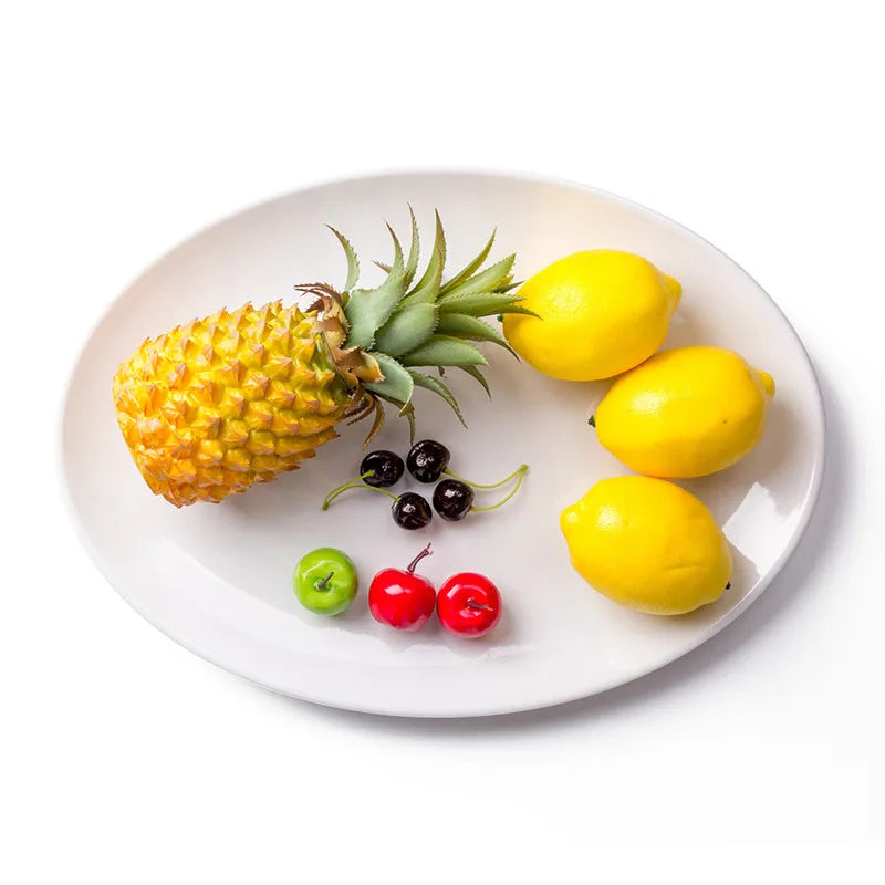 Oval White Melamine Plates Dinner